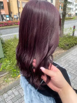 セミロング カラー 💞暖色カラー 💞risaのヘアスタイル