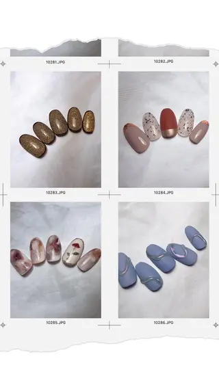 ショート カラー ネイル マツエク・マツパ illum hicariのネイルデザイン