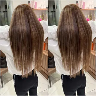ロング カラー 全席個室　暖色カラー Zina松園優香🌸のヘアスタイル