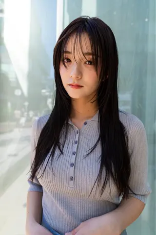 ロング カラー レイヤー/ハッシュ/ ウルフ/透明感カラーのヘアスタイル