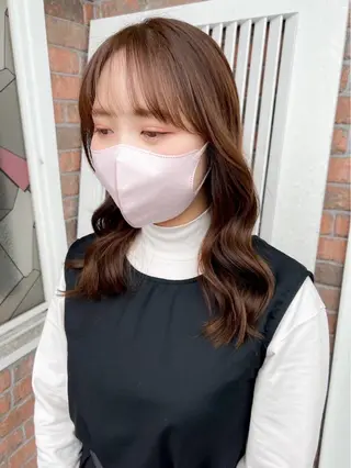 セミロング カラー YURAGI🤍 SAEのヘアスタイル