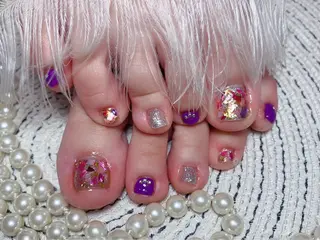 ネイル ネイルサロンAiri 長さ出し·シンプルのネイルデザイン