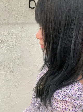 セミロング 髪質改善色素改善特化 keiのヘアスタイル