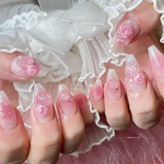 ネイル 23時まで❤︎韓国、 ワンホンネイルのネイルデザイン