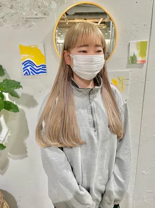 ロング カラー ウルフ/似合わせ レイヤー/RIHOのヘアスタイル