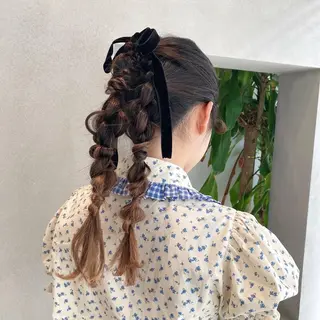 ロング ヘアアレンジ octo所属・梅澤 杏菜のヘアスタイル