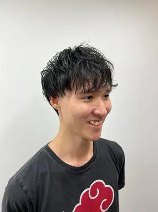 ショート パーマ ヒロ銀座 BARBER SHOP KAWASAKI所属・木下 紗綾のヘアスタイル