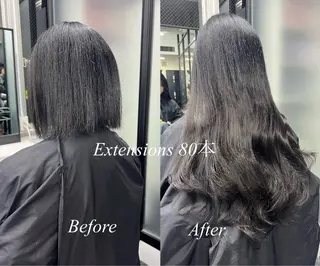 ロング カラー シールエクステ特化 ハイトーン、NANAのヘアスタイル