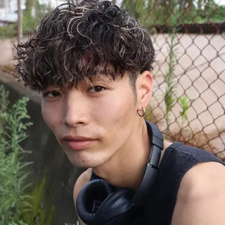 ショート パーマ メンズ メンズパーマ/ メッシュ😎タクミのヘアスタイル