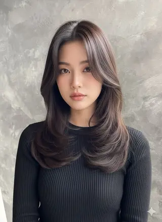 セミロング カラー nameless髪質 改善ブリーチ心斎橋のヘアスタイル