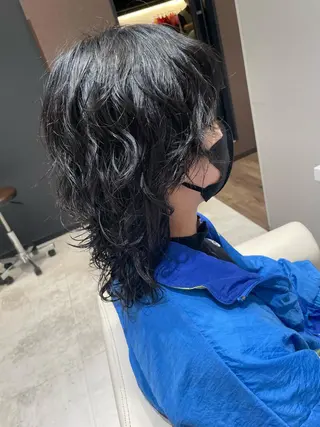 セミロング パーマ k-twoたき✨艶感 カラー/美髪矯正のヘアスタイル