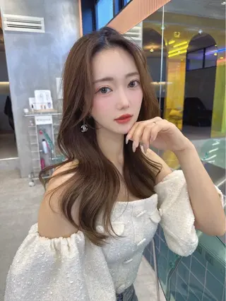 ロング カラー 韓国ヘア×髪質改善 サロンmareのヘアスタイル