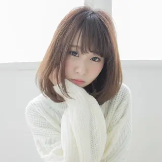 ミディアム カラー 【全席個室サロン】 NUMBER 天王寺のヘアスタイル