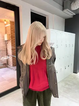 ロング カラー 🎀ダブルカラー/ ピンク×ガーリー🎀のヘアスタイル