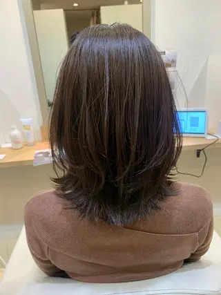 セミロング カラー 西新/siohair 似合わせ/石尾刻矢のヘアスタイル