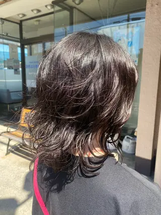 ミディアム パーマ 美容室sakuみのり台店所属・佐藤 まなみのヘアスタイル