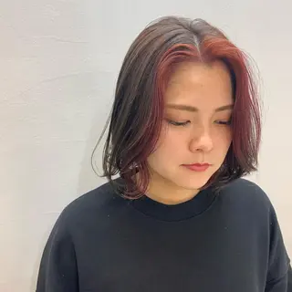 ミディアム カラー Stir Maison 大宮所属・ryuma/ボブ /透明感カラーのヘアスタイル