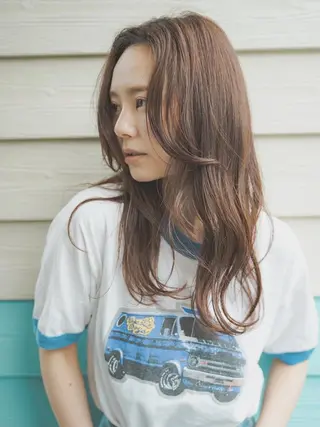 ロング 柳下 涼のヘアスタイル