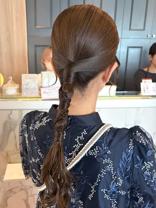 ロング ヘアアレンジ ハイトーン/デザイン カラー/COCOKAのヘアスタイル