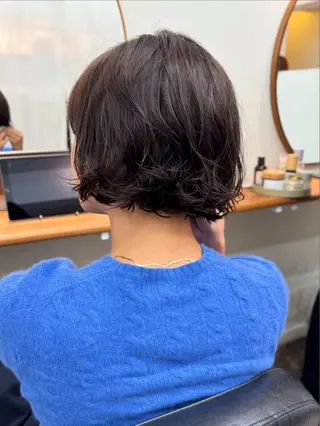 ミディアム パーマ ENIEN MAKE’S 立川所属・ミカ💫/パーマ/ ボブ/暖色カラーのヘアスタイル