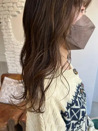 セミロング カラー "小顔カット" Fuko.のヘアスタイル