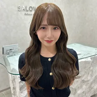 ロング カラー SALOWIN原宿AROA店所属・顔まわり神カット✂︎ 齋藤雄大【原宿】のヘアスタイル
