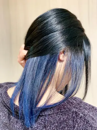 セミロング カラー ヘアアレンジ ⭐️柏木皇気ブリーチ ムラ修正/他店直しのヘアスタイル