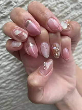 ロング カラー ヘアアレンジ キッズ ネイル マツエク・マツパ アイブロウ 福田 加奈のネイルデザイン