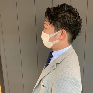 ショート パーマ メンズ toki所属・SHU NTAのヘアスタイル