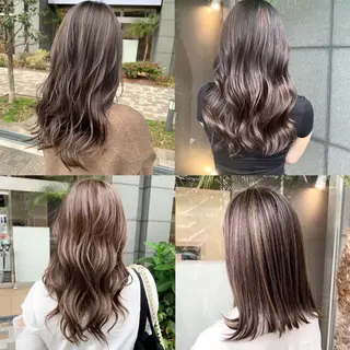 セミロング カラー 髪質改善 Noe心斎橋店のヘアスタイル