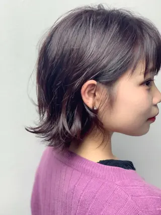 ミディアム カラー ヘアアレンジ ネイル Relación / レラシオン所属・岩崎 克秀のヘアスタイル