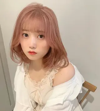 ミディアム カラー ヘアアレンジ 🎀taro ブリーチなしカラーのヘアスタイル