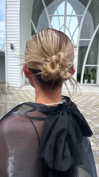 セミロング ヘアアレンジ 名古屋栄/ブリーチ/ ボブ🧃木下桃嘉のヘアスタイル