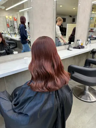 セミロング カラー ヘアアレンジ 💗横浜美容室 💗HARUNAのヘアスタイル