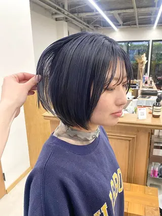 ショート カラー ヘアアレンジ ハル🌸柔色/ ブリーチなし/艶髪のヘアスタイル