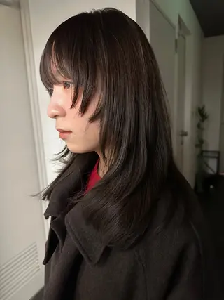 セミロング カラー ボブ/レイヤー/ケア パーマ/リュウタのヘアスタイル