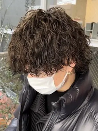 ミディアム パーマ メンズ fifth 渡部竜馬のヘアスタイル