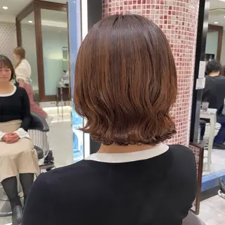 ミディアム パーマ ボブパーマ ♡ヨシカワハナコのヘアスタイル