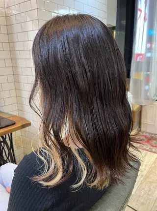 セミロング カラー mee.浦和店所属・カットモデル募集 🍒/北爪まゆのヘアスタイル