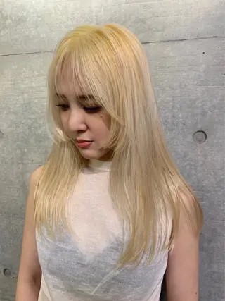 ロング カラー ヘアアレンジ メンズ THE./ブリーチ 透感カラー/髪質改善のヘアスタイル