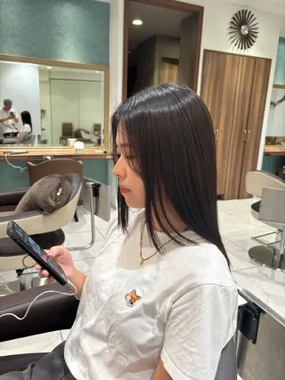 ロング パーマ Ash 小岩店 ハセベのヘアスタイル