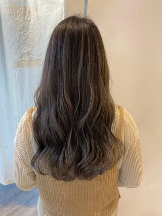 ロング カラー On所属・顔まわりカット🌟 くびれヘア/寺門遥輝のヘアスタイル