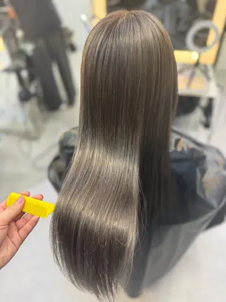 ロング カラー 韓国艶ヘア✨️/ 縮毛矯正🫧‪/ハナのヘアスタイル