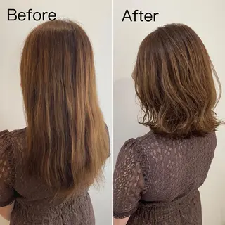 ミディアム 髪質改善/縮毛矯正 /青山　早希🐾のヘアスタイル