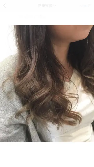 セミロング ロング カラー 透明感・艶カラー/ 坂田友梨奈のヘアスタイル