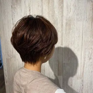ショート カラー パーマ 野々村 裕菜のヘアスタイル