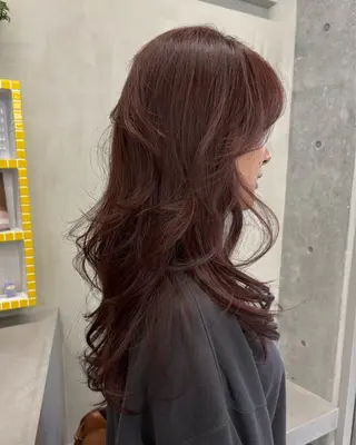 ロング カラー レイヤー/柔色 カラー/SAkiのヘアスタイル