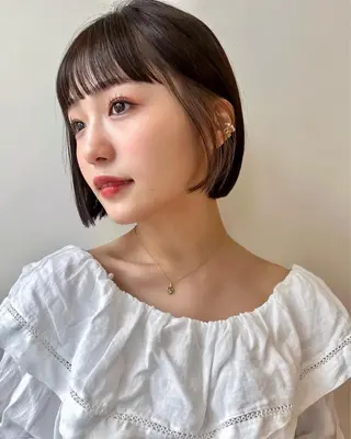 ショート カラー 🌱小顔ヘア/ボブ ミディアム/双葉🌱のヘアスタイル