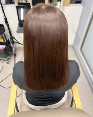 セミロング カラー 新宿/美髪矯正 髪質改善/韓国風山本のヘアスタイル