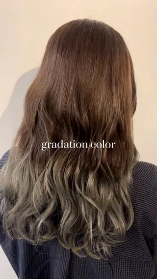 ロング カラー はまもと もえのヘアスタイル